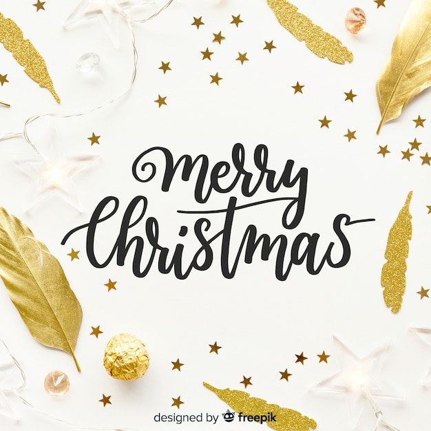 Cute merry christmas lettering