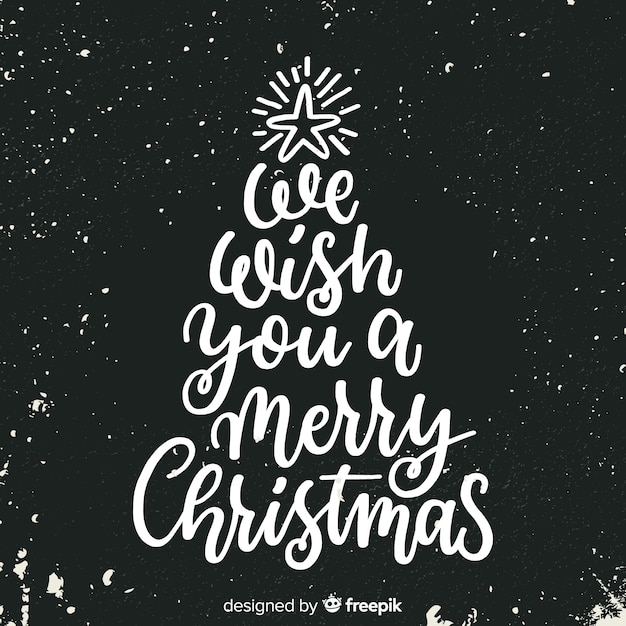 Cute merry christmas lettering