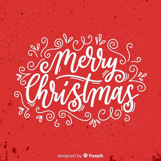 Cute merry christmas lettering