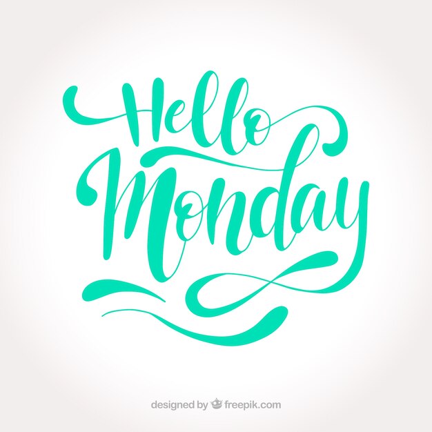 Cute monday lettering