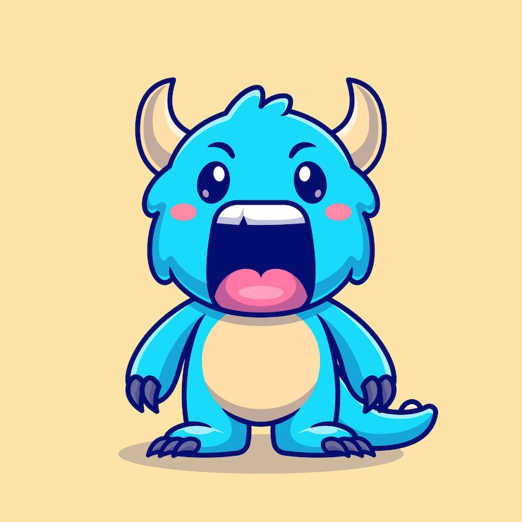 Free Vector cute monster kid cartoon vector icon illustration. monster holiday icon concept isolated premium vector. flat cartoon style