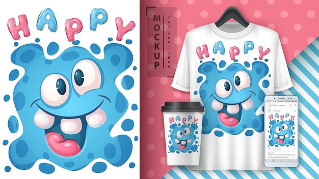 Cute monster poster and merchandising