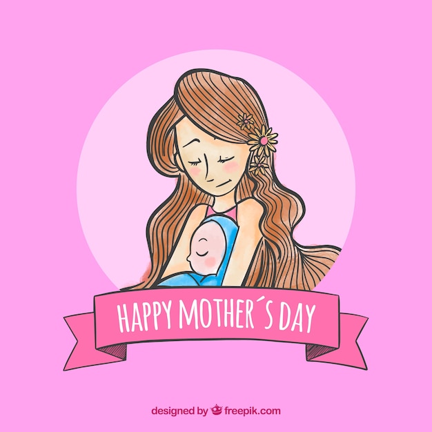 Free vector cute mother day background