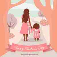 Free vector cute mother day background