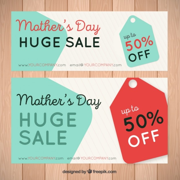 Cute mother's day sale banners