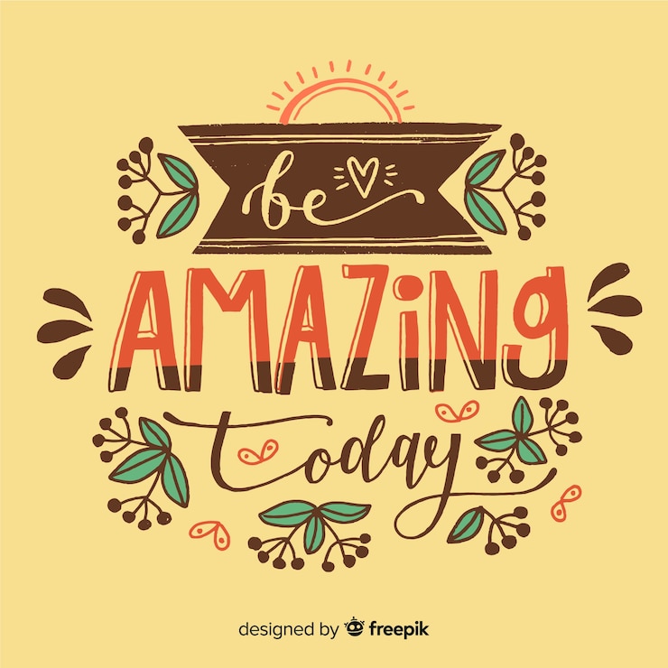 मुफ़्त वेक्टर cute motivational quote on peachy background