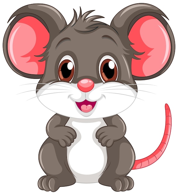 Free vector cute mouse cartoon character