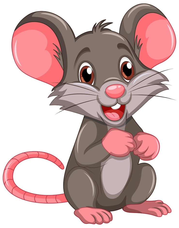 Free Vector cute mouse cartoon character