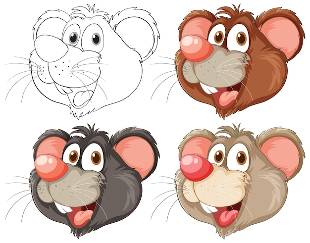 Cute Mouse Smiling Cartoon