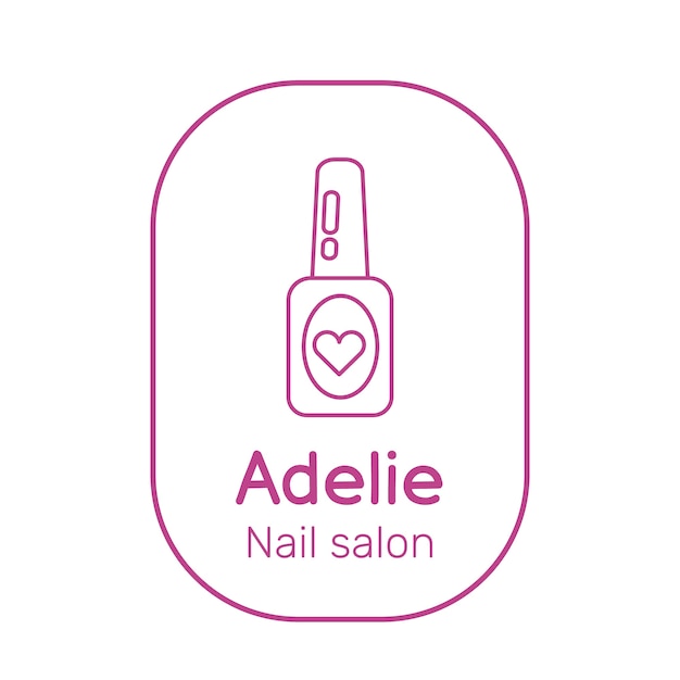 Free vector cute nail salon logo