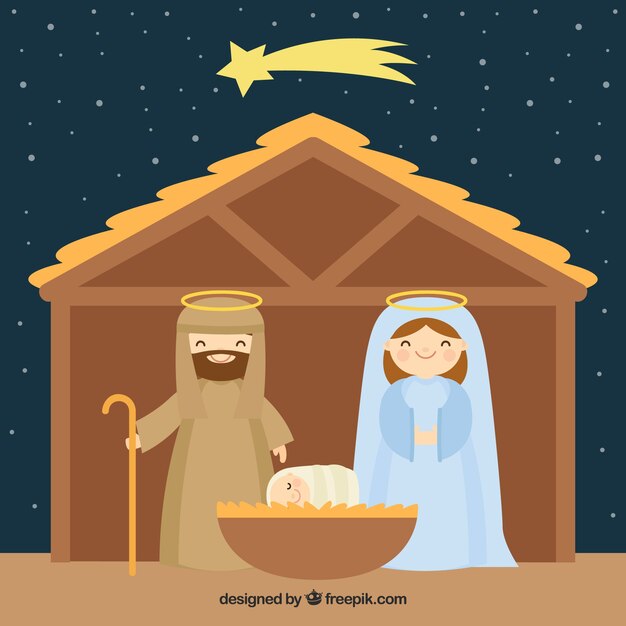 Cute nativity scene