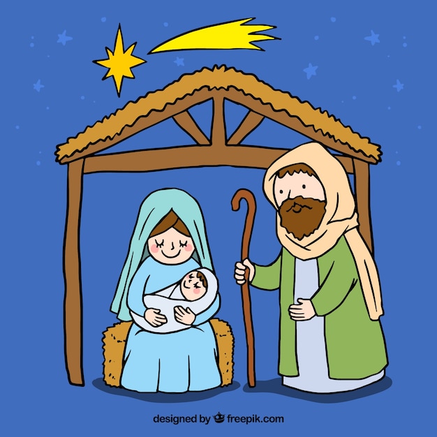 Cute nativity scene