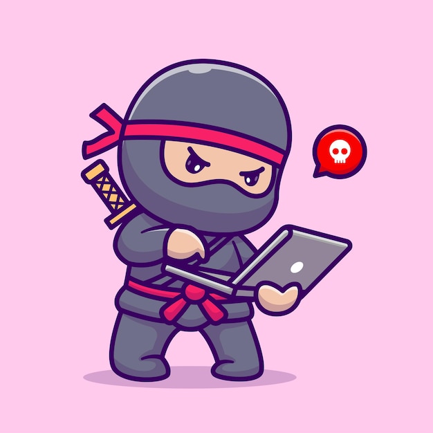 playful and fun ninja illustration for body scan 5334541 Vector Art at  Vecteezy