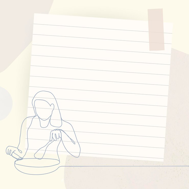 Free Vector cute notepaper frame background, line art illustration, simple beige design vector