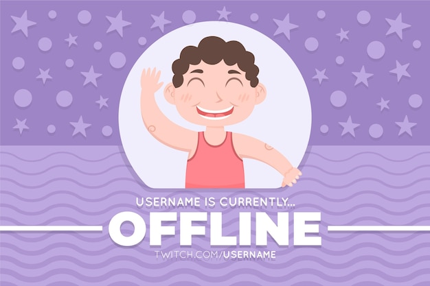 Cute offline twitch banner