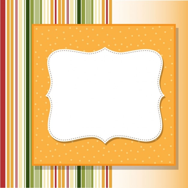 Free vector cute orange frame