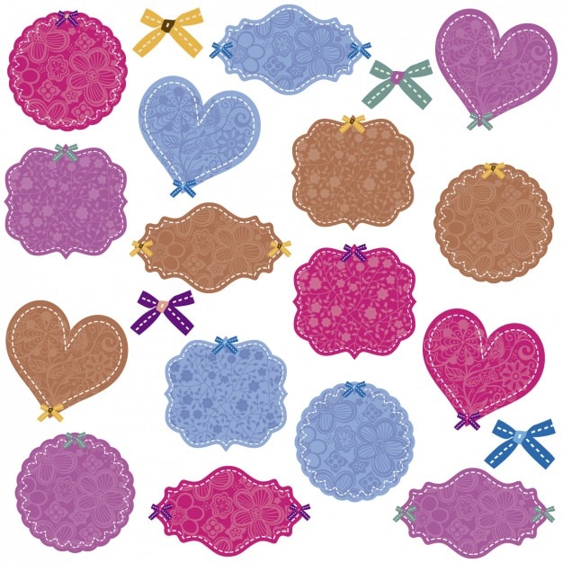 cute ornametal badges collection