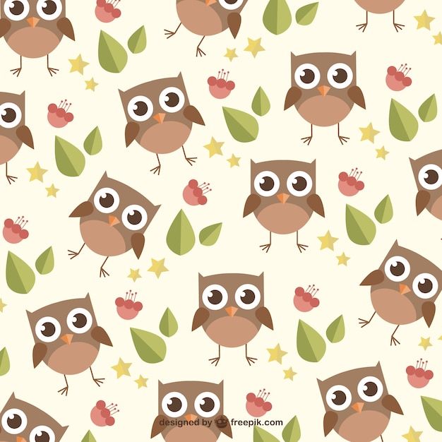 Бесплатное векторное изображение Симпатичные совы