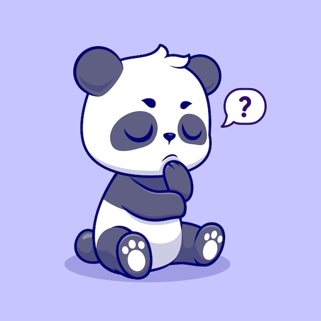 Cute panda kawaii style Royalty Free Vector Image