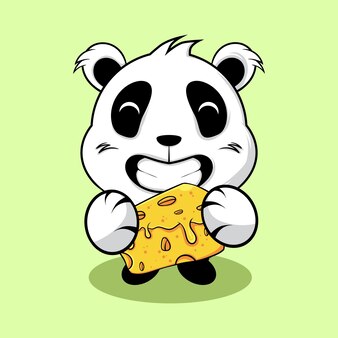 큼직큼직한 치즈를 얹은 귀여운 팬더