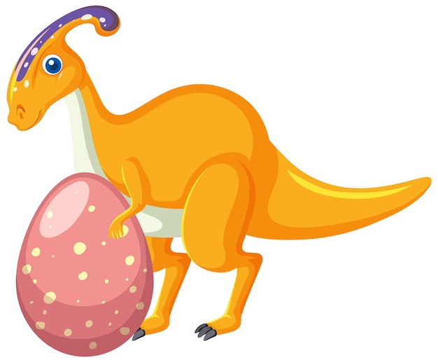 Милый мультфильм динозавра паразауролофа