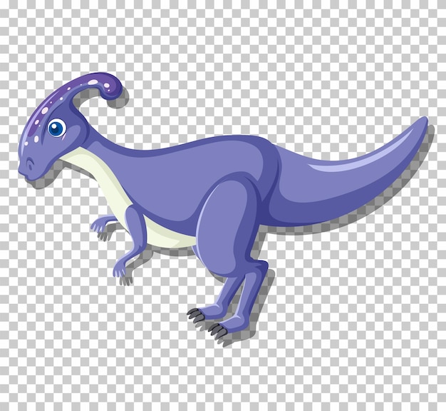 Free vector cute parasaurolophus dinosaur isolated