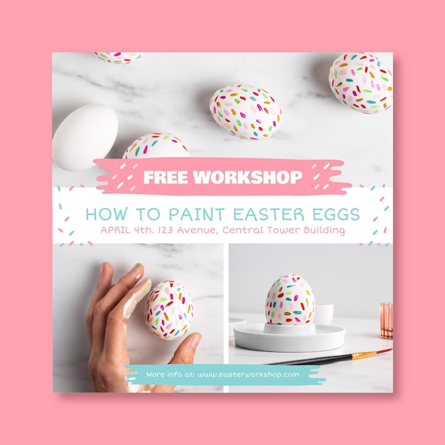 Cute pastel workshop easter photo collages