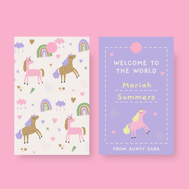 Cute pattern baby gift tag