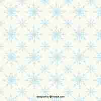 Free vector cute pattern of decorative snowflakes
