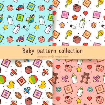 Cute patterns collection for babies with toys