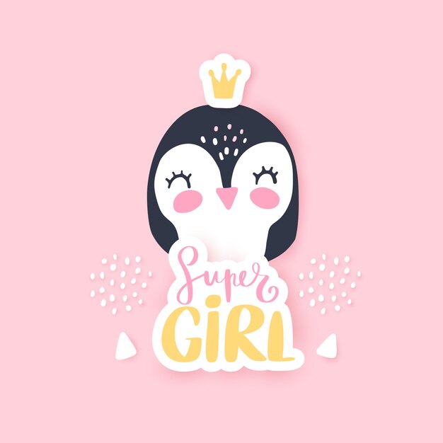 かわいいペンギンのイラスト 面白い漫画の動物 プレミアムベクター