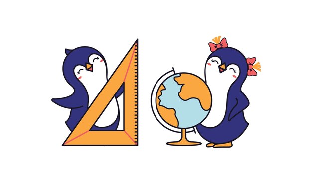 音楽携帯電話の壁紙を聞いているかわいいペンギン 無料のベクター