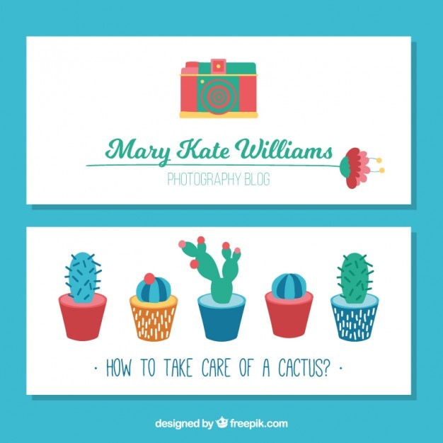 Free vector cute photography blog