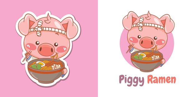 パンを抱き締めるかわいい雌犬のシェフ パン屋のシェフのコンセプト 漫画のキャラクターとマスコットのイラスト プレミアムベクター