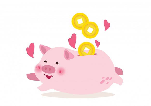 Piggy bank cartoon vector Vector | Free Download