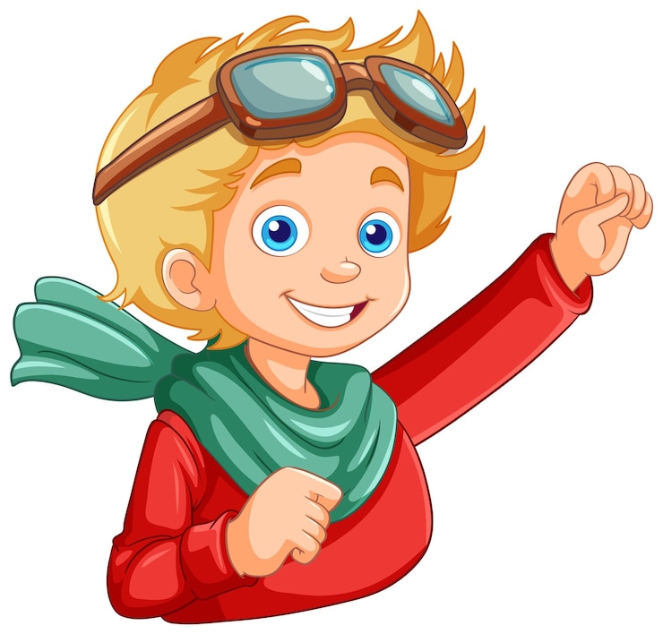Free Vector cute pilot cartoon character