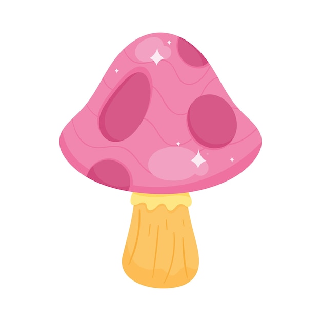 Free vector cute pink fungus