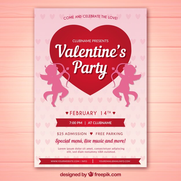 cute pink valentine poster