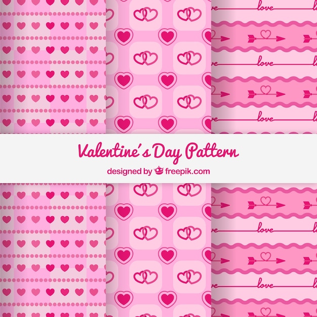 Cute pink valentines day pattern pack