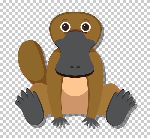 Free vector cute platypus in flat cartoon style