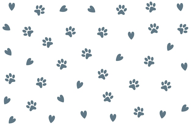 Paw Print Wrapping Paper - Dog and Cat PawPrint Pattern Designs