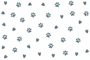 Free vector cute and playful footprint pattern background for fauna fun