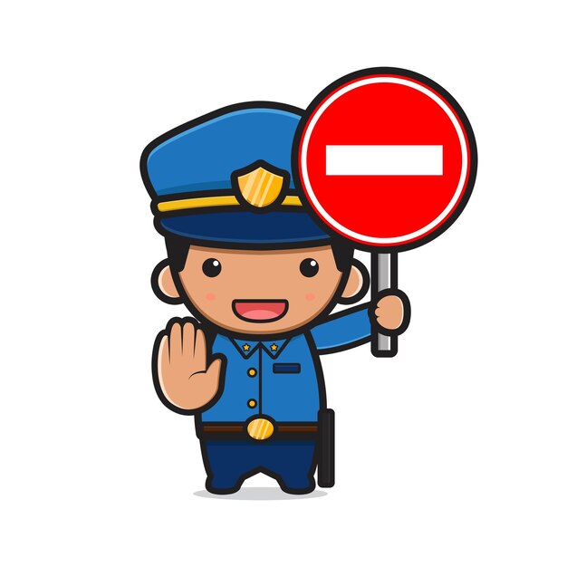 警察官がパトカーの道路交通安全規制コンセプトコピースペースの近くに立って細かいレポートミックスレース警察官を書くトランシーバー警官を使用して プレミアムベクター