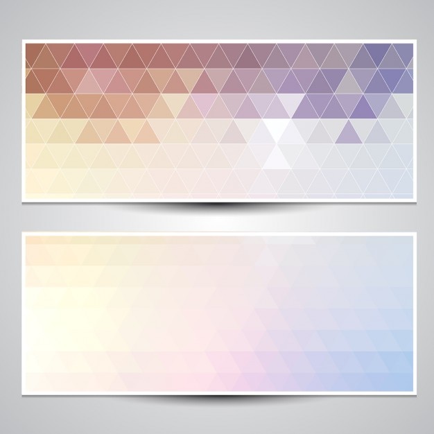 Cute polygonal banners