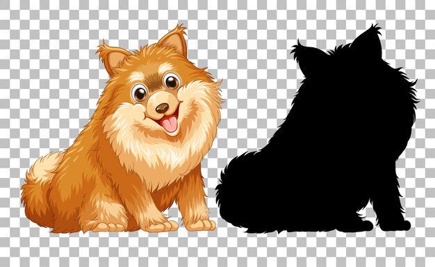 ポメラニアン犬のイラスト かわいい犬のベクトルイラスト プレミアムベクター