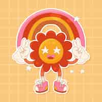 Free vector cute positive vibes illustration