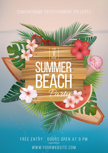 Cute poster for the summer festival