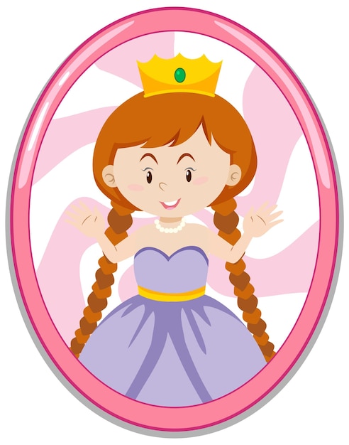 Cute princess cartoon character