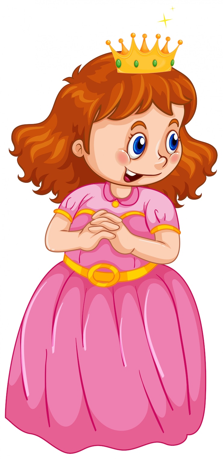 Free Vector a cute princess character