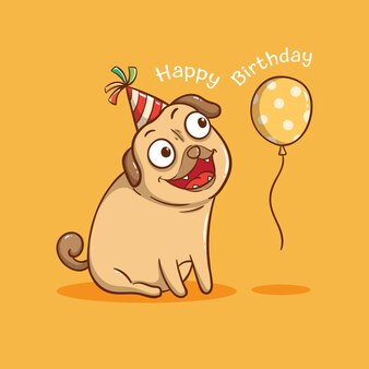 素敵な犬と一緒にバースデーカード 無料のベクター 素敵な犬と一緒にバースデーカード 無料のベクター